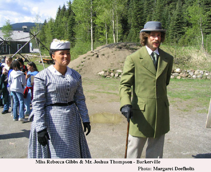 Miss Rebecca Gibbs & Mr. Joshua Thompson, Barkerville British Columbia