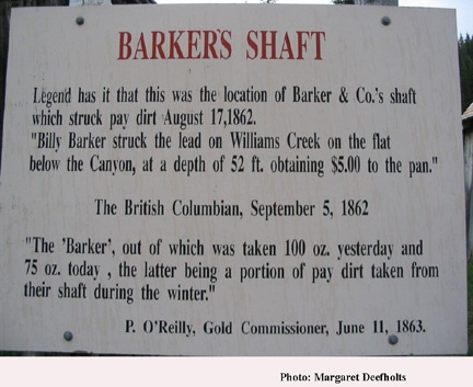 Barkerville Shaft sign BC