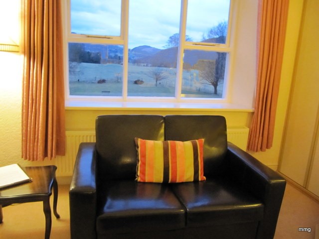 Note the view of Snowdonia National Park from my room at Dolserau Hall, Dolgellau, Wales Photo by M. Maxine George