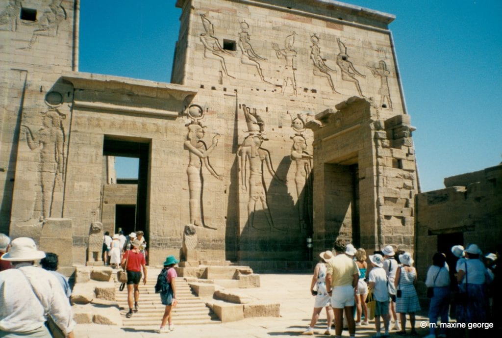 The twin pylons at the front of the Temple of Isis Philae