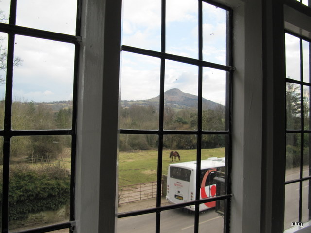 View of Skirrid Mountain from Room 1 at Skirrid Mountain Inn. Photo by M. Maxine George