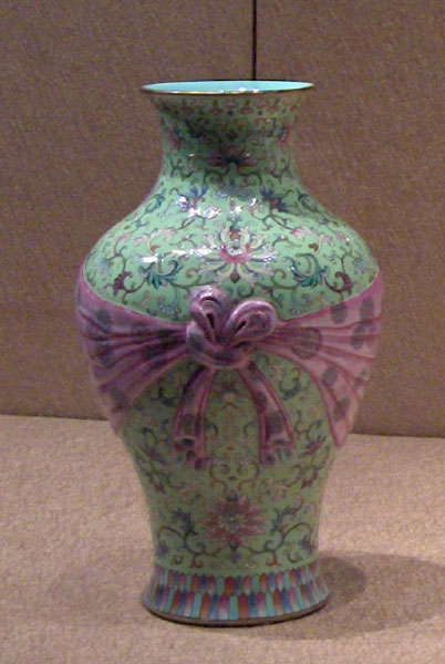 Taiwan Chinese green vase, The National Palace Museum, Taipei, Taiwan