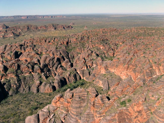 The Bungle Bungle Range from our helicopter.