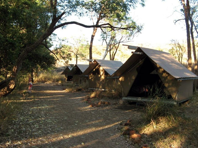  Tented accommodation at the Imintji Wilderness Camp, Australia. Photo courtesy of Heather and Barry Minton